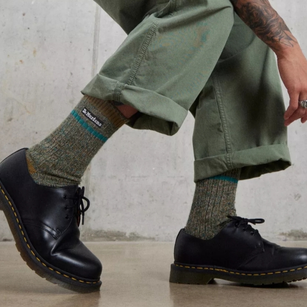 NWT Men's Dr. Martens Brown and Teal Marl Socks